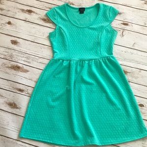 Stitched Minty Mid Length Dress